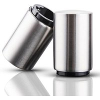 FREE BOX packing Promotional Stainless Steel Custom Laser Logo Metal Push Up Automatic Push Down Bottle Opener