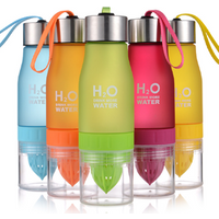 2019 Best selling tritan Bpa free plastic fruit infuser sport lemon water bottle