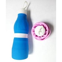 2016 Pattern Leak Proof Foldable Silicone Sports Water Bottle