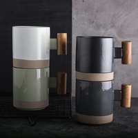 Coffee Mug Wooden Handle