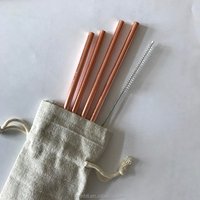 Reusable food grade stainless steel straw by Tonglian bronze copper colors available