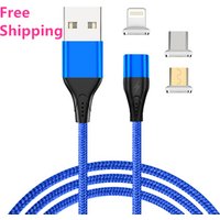 Free Shipping Phone 3A Fast Charger Cable for iPhone Micro Type C Charging USB Magnetic Cable