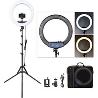 FOSOTO RL-18II LED circle 18 inch ring light with 2m tripod stand for phone