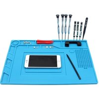 JIAFA S-150 Heat-resistant Repair Insulation Pad Silicone Mats with Screws Position Mobile Repair Tools