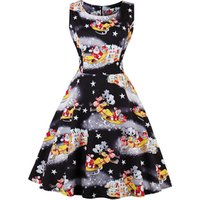 Vintage Printed Casual Dress