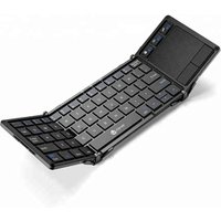 Bluetooth Keyboard, iClever Folding Keyboard with Sensitive Touch Pad (Sync Up to 3 Devices), Pocket-Sized Tri-folding Wireless