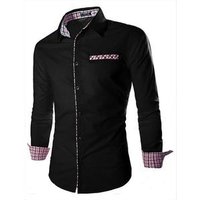 Contrast 100% Cotton Fabric Dress Shirt