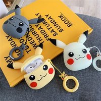 Pikachu Cartoon Case for AirPods Cute Accessories Kits Protective Silicone Cover and Skin
