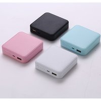 Custom logo Rubik's Cube Leather-print Travel Bag Mobile Power bank Supply