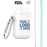 Foldable Silicone Straw Magnetic Case Cleaning Brush