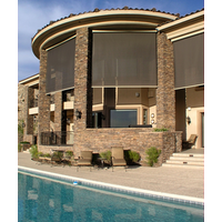 Clear Luxury Drapes Blinds Various Design Waterproof Outdoor Balcony Curtains