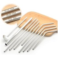 Reusable Edilble Stainless Steel Straws Eco Metal Drinking Straw for 20oz 30oz Tumblers Cold Beverage