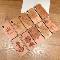 High Quality Wood Case Fashion Laser Pattern for Apple iPhone 6 7 8 Plus X XS MAX XR