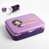 LULA 1160ml 6 Compartments Leakproof Kids Lunch Set Divided Bento Box with 350ml Water Bottle and Bag