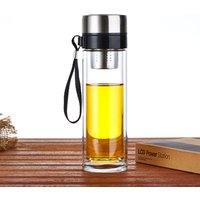 tea infuser double wall glass water bottles