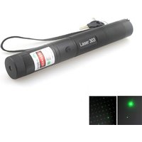 TopLaser 303 200mW 532nm Green Focusing LED Laser Pointer Single Point + Skyful stars (1x18650/1x16340)