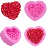 Love Rose Liquid Fondant Silicone Mould Handmade Soap Cake Mould DIY Chocolate Silicone Mould