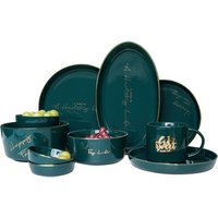Ins green gold Nordic porcelain cup dishes bowl plate dinnerware sets creative luxury ceramic tableware
