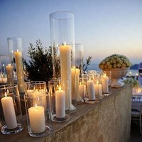 Clear Glass Tall Cylinder Vases Wedding Table Centrepieces