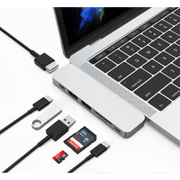 Best Selling 7 In 1 For Macbook USB C HUB with HD MI + PD*2 + SD/TF Card Reader + USB 3.0*2 For MacBook Pro