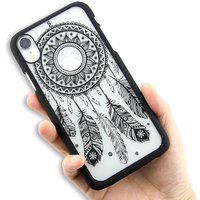 Mandala Back Cover for iPhone X XS XR Retro Flower Floral Lace Case, Dream Catcher Phone Case for iPhone 6 7 8 Dreamcatcher Case