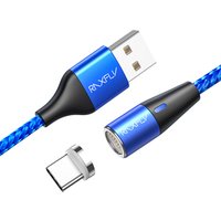 Free Shipping RAXFLY 1M 3A 360 Rotating Type C Micro Usb Charging Magnetic Mobile Phone Charger Data Cable
