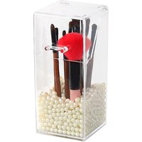 luxury clear acrylic ContainingPearls with lid storage box for makeup Organizer brush pen makeup brush holder Barrel