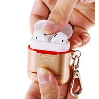 2019 Amazon Newest Durable Silicone Protective Hang Case For Apple Air Pod Metal Earphone Case