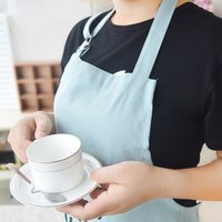 2018 new fashion Nordic cotton fabric apron oil-proof clean apron