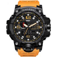 SMAEL Men's Watches New 1545 Brand Men LED Digital Quartz Watch Waterproof All Black Military Sport Man Clock Relogio Masculino