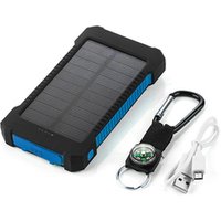 Solar Power Bank Dual USB Power Bank 20000mAh Waterproof Battery Charger External Portable Solar Panel with LED Light