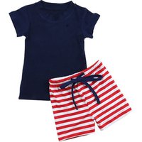 Striped Shirt & Patriotic Shorts Set