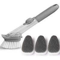 METIS deep clean liquid soap Dispensing Kitchen Dish Brushes kitchen sink scrubber kitchen soap dispensing dish brush