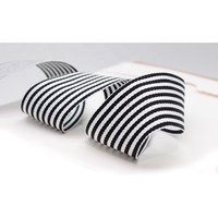garment decoration whoelsale1.5inch black and white striped grosgrain ribbon
