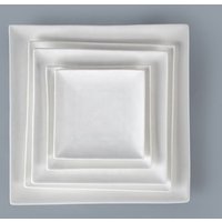 Hot Sale Square Porcelain Ceramic Western Dinner Plate dishes for restaurant 10 inch square dinner plates