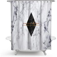 Golden Marble Texture Waterproof Shower Curtain