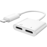 2 in 1 For lightning Double Jack Earphone Aux adapter IOS 12 newest For iPhone XS Max X 8 7Plus Dual Headphone Audio Charger