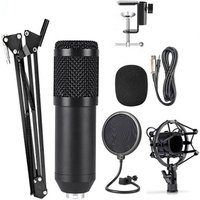 Professional Condenser Microphone Sound Recording BM-800 with Shock Mount BM-800 for Radio Braodcasting Singing Conde