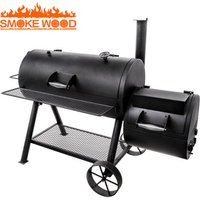 Heavy Duty Barrel Grill with smoker box