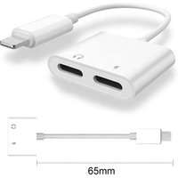 Audio Adapter Charger Cable For iPhone X 8 Dual Headphone Aux cable Converter For iPhone 10 Charging Splitter