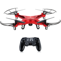 AJMD red color RC quadcopter flying drone