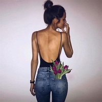 Backless Spaghetti Strap Bodysuit