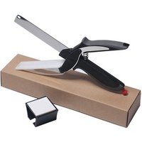 Multifunction Fruit Vegetable Cutter Kitchenware 2-in-1 Scissors Knife Mini Cutting Board Clever Cutter Smart Cutter