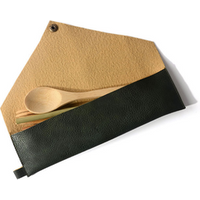 Reusable flatware spoon fork knife straw eco-friendly bamboo travel cutlery utensil set