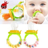 Baby Fresh Food Bell Nibbler Pacifier Feeder Kids Fruit Feeder Nipples Feeding Safe Baby Supplies Nipple Teat Pacifier Bottles