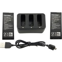 2PCS 3.8V 1100mAh Lithium Battery With 3 in 1 Charger for TELLO Drone