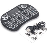 Free Shipping to India Touchpad 2.4GHz 7 Colors Backlight Wireless Mini Keyboard I8