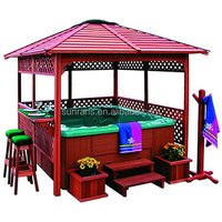 Hot Sale Outdoor Hot Tub Wood Gazebo Used Wooden Gazebo for Sale
