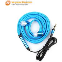 Universal Braided Stereo In-ear Shoelace Earphone Metal Waterproof Headphone 3.5mm Handsfree Earbud With Mic For iphone Samsung