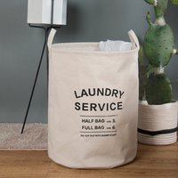 Wholesale storage hamper organizer foldable collapsible cotton cloth liner fabric canvas easter laundry basket bag with handles